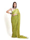 Vasthrlay Chiffon Bandhani Printed Teal Saree