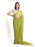 Vasthrlay Chiffon Bandhani Printed Teal Saree