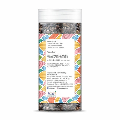 NatureVit Dried Amla Lightly Salted| Vitamin C-Rich Snack