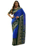 Vasthrlay Georgette Printed Unstitched Rani Pink Saree