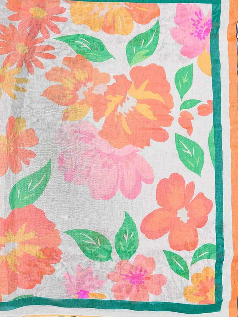 Vasthrlay Georgette Embroidery Dusty Saree