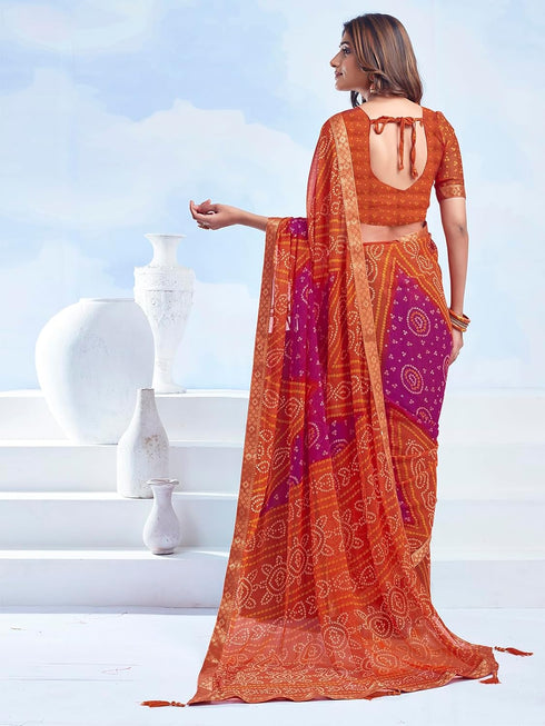 Vasthrlay Bandhani Unstitched 3728s2630n Deep Magenta1