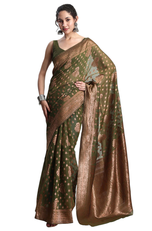 Vasthrlay Jacquard Floral Saree