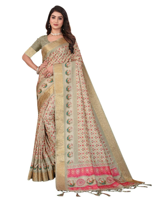 Vasthrlay Kanjivaram Traditional Unstitched Saree