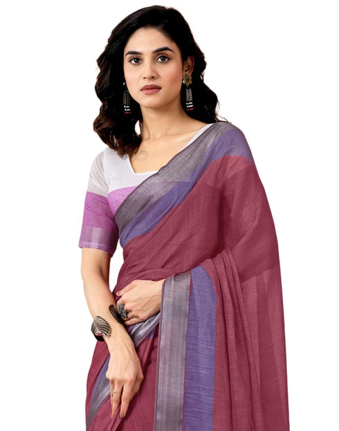 Vasthrlay Womens Printed Unstitched Dark Green Saree