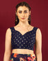Vasthrlay Georgette Printed Unstitched Rani Pink Saree