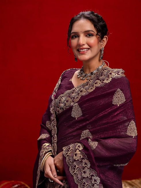 Vasthrlay Georgette Rani Saree