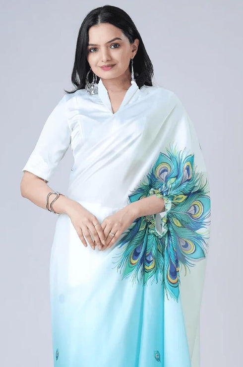 vasthrlayPrinted Designer Freehand Unstitched Ethnic Wear