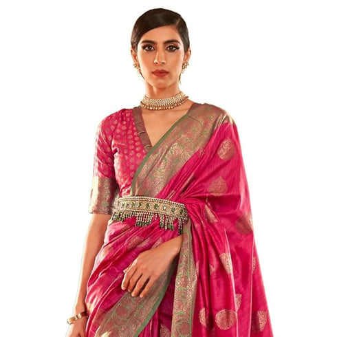 Vasthrlay Women's Cotton Designer Unstitched Saree