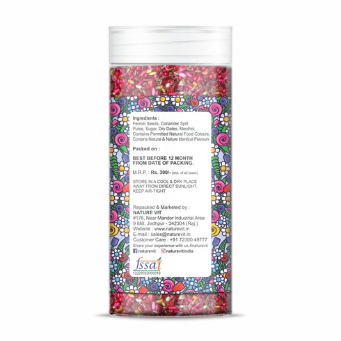 NatureVit Gulabl Mukhwas Rose Petals & Sweet Gulab Mouth Freshener Mix