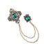 Mahi Victorian Style Artificial Pearl | Crystal Sherwani Brooch Pin