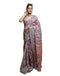Vasthrlay Womens Printed Unstitched White Saree