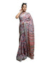 Vasthrlay Womens Printed Unstitched White Saree