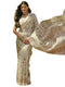 Vasthrlay Womens Printed Unstitched Beige Saree