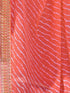 Vasthrlay Georgette Embroidery Light Orange Saree With Unstitched Blouse Piece