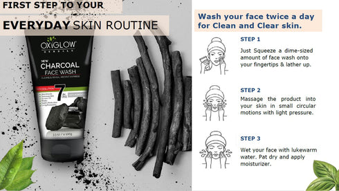 OxyGlow Herbals 7 in one Charcoal Face Wash-100ml