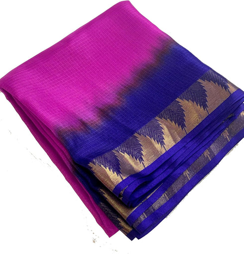 Vasthrlay Nr Handloom Bhagalpuri Running Green Orange