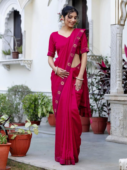 Vasthrlay Womens Unstitched Blouse Dark Green Saree