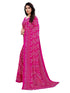 Vasthrlay Georgette Bandhani Printed Pink Saree With Unstitched Blouse Piece
