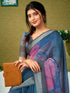 Vasthrlay Digital Printed Unstitched Pink Saree