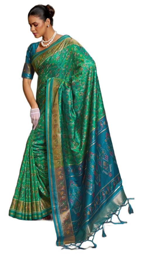 Vasthrlay Kanjivaram Unstitched Jacquard Stylish Saree
