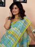 Vasthrlay Chanderi Printed Unstitched Teal Saree
