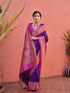 Vasthrlay Women's Paithani Unstitched Blouse Saree