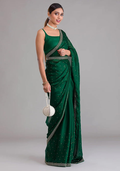 Vasthrlay Chiffon Siroski Diamond Ethnic Wear