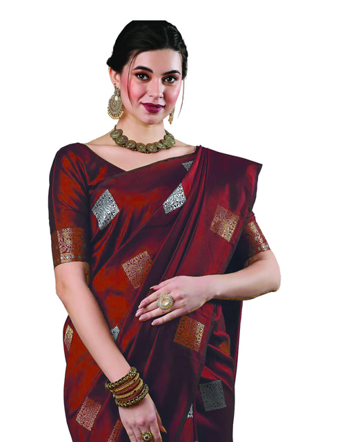 Vasthrlay Banarasi Unstitched Saree