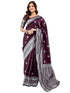 Vasthrlay Banarasi Jacquard Unstitched Purple Saree