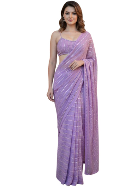 Vasthrlay Lavender Designer Saree