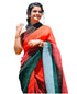 VasthrlayCrushed Georgette Unstitched Red Free Ethnic Wear