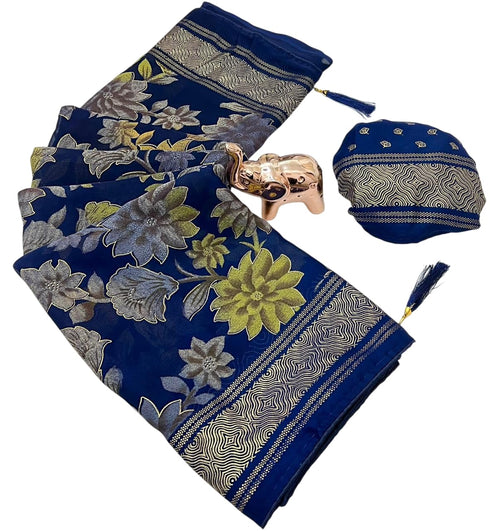 Vasthrlay Georgette Beautiful Aquablue