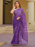 Vasthrlay Georgette Bandhani Orange Saree