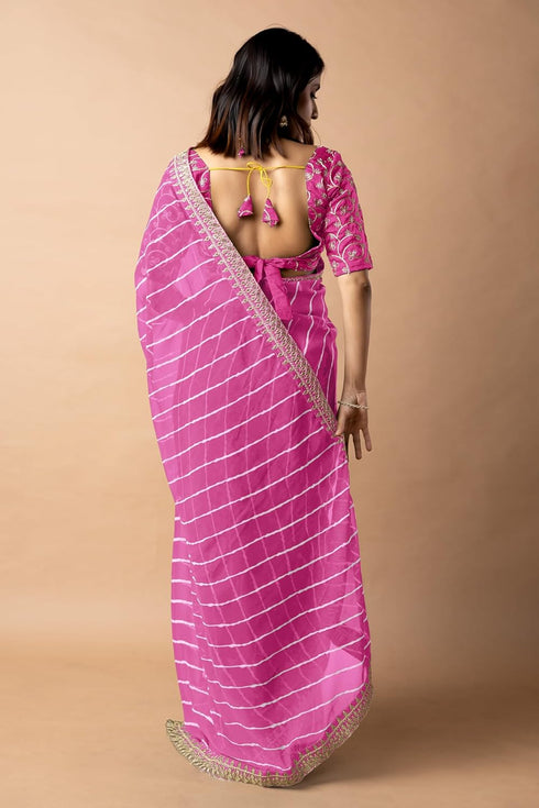 Vasthrlay Fashion Georgette Leheriya Printed Ethnic Wear