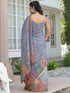 Vasthrlay Womens Printed Unstitched Light Green Saree