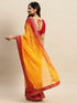 Vasthrlay Chiffon Bandhani Printed Yellow Saree