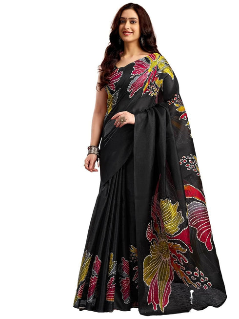 Vasthrlay Bhagalpuri Printed Unstitched 4160s232n Black3