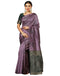 Vasthrlay Banarasi Jacquard Mauve And Green Saree With Unstitched Blouse Piece