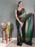 Vasthrlay Womens Georgette Multicolour Saree With Unstitched Blouse Piece