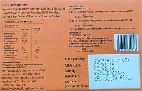 Go Desi Tangy Imli Popz Imli|50Pcs