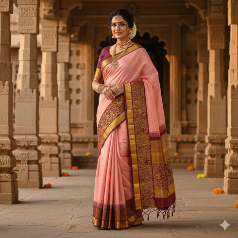 Vasthrlay Banarasi Traditional Matching Unstitched