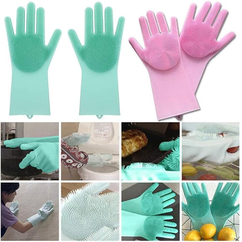 HUSB® Gloves Magic Silicone Dish Washing Gloves