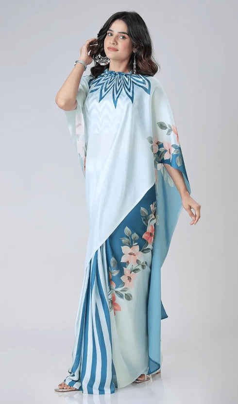 vasthrlayPrinted Designer Freehand Unstitched Ethnic Wear