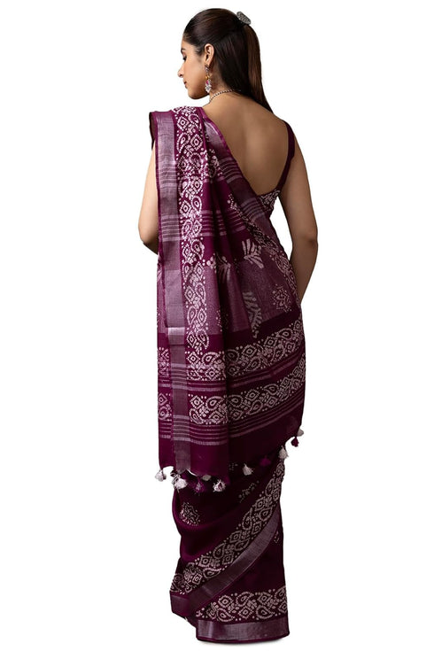 Vasthrlay Linen Sarees Tassels