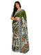 Vasthrlay Womens Printed Unstitched Beige Saree