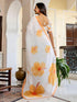 Vasthrlay Womens Printed White Saree With Unstitched Blouse Piece