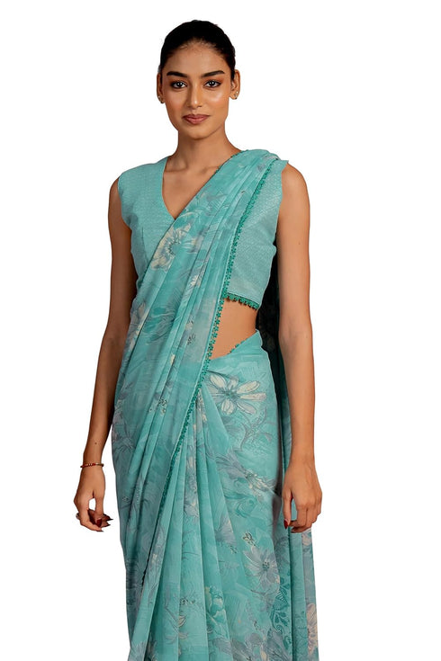 Vasthrlay Fashion Chiffon Georgette Printed Ethnic Wear