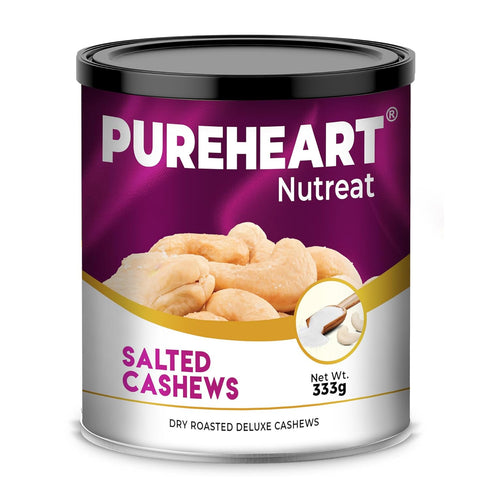 Pureheart Nutreat Roasted Salted Cashews | Flavourful & Crunchy Snack