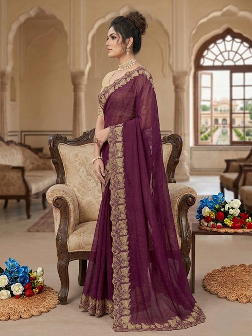 Vasthrlay Georgette Embroidery Saree